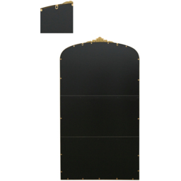 The Crown Gold Arched Metal Leaner Wall Mirror 174 x 96cm - MirrorOutlet - Wilko - thumbnail 5