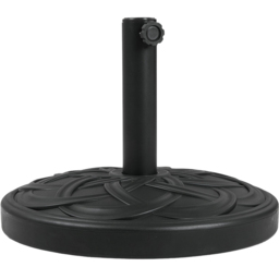 Living and Home Spiral Cross Effect Heavy Duty Round Umbrella Base 25kg - Size: 35 x 45 x 45cm - Black - Wilko - thumbnail 1