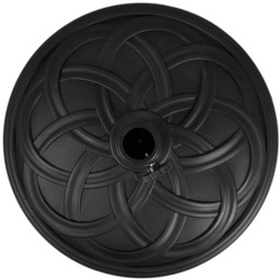 Living and Home Spiral Cross Effect Heavy Duty Round Umbrella Base 25kg - Size: 35 x 45 x 45cm - Black - Wilko - thumbnail 3