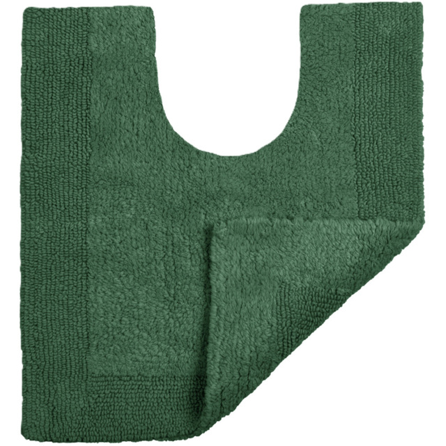 Allure Bath Fashions Luxury Reversible Dark Green Heavyweight Pedestal Toilet Mat 53 x 55cm - Size: 53 x 55 x 1cm - Wilko - image 1