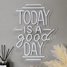 Today Is A Good Day Neon Sign - White - Wilko - thumbnail 7