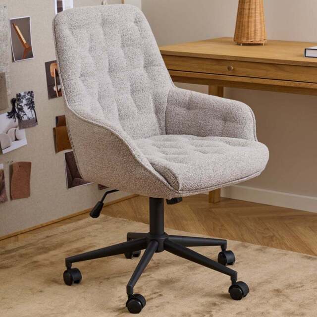 Florence Erik Monza Beige Gas Lift Desk Chair - Size: 106 x 60 x 67.5cm - Multi - Furniture To Go - Wilko - image 1