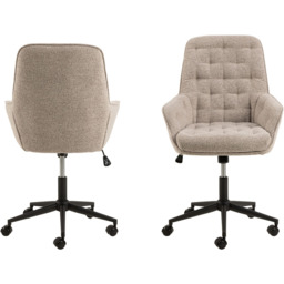 Florence Erik Monza Beige Gas Lift Desk Chair - Size: 106 x 60 x 67.5cm - Multi - Furniture To Go - Wilko - thumbnail 3