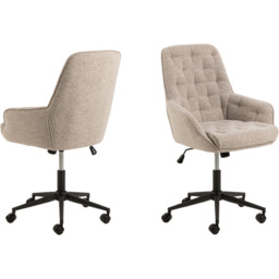 Florence Erik Monza Beige Gas Lift Desk Chair - Size: 106 x 60 x 67.5cm - Multi - Furniture To Go - Wilko - thumbnail 5
