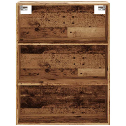 vidaXL 3 Open Shelf Old Wood Hanging Wall Cabinet - Size: 90 x 69.5 x 32.5cm - Brown - Wilko - thumbnail 4