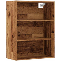 vidaXL 3 Open Shelf Old Wood Hanging Wall Cabinet - Size: 90 x 69.5 x 32.5cm - Brown - Wilko - thumbnail 3