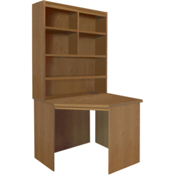 R White Cabinets Corner 6 Shelf Computer Desk with Hutch Brown - Size: 182.8 x 94 x 54cm - Wilko - thumbnail 4