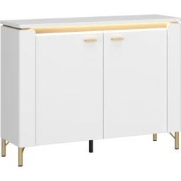 Furniture To Go Lazio 2 Door Alpine White Sideboard - Wilko - thumbnail 3