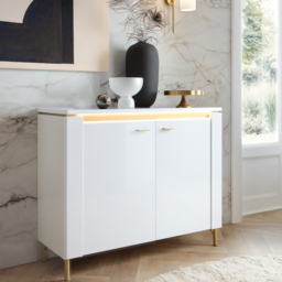 Furniture To Go Lazio 2 Door Alpine White Sideboard - Wilko - thumbnail 5