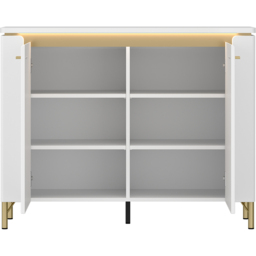 Furniture To Go Lazio 2 Door Alpine White Sideboard - Wilko - thumbnail 4