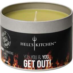 Hell's Kitchen Fresh Lemon Scented Candle - Size: 7.5 x 9.2 x 9.2cm - Light Green - Hells Kitchen - Wilko