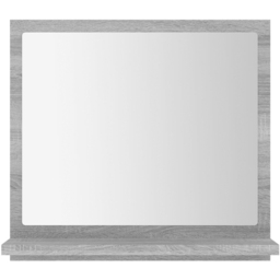 vidaXL Single Shelf Grey Sonoma Bathroom Mirror 40 x 10.5 x 37cm - Size: 37 x 40 x 10.5cm - Wilko - thumbnail 4