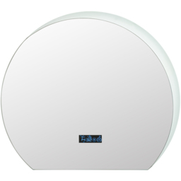 Costway LED Half Circle Bathroom Mirror - Size: 70 x 63cm - Silver - Wilko - thumbnail 1