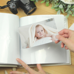 Personalised Memento New Baby Moon and Stars Square Photo Album - Size: 2.3 x 2.3 x 0.3cm - White - Wilko - thumbnail 4