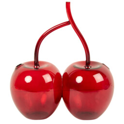 Cherry Oranament Bud Vase - Red - Size: 19 x 20 x 9.5 cm - Wilko - thumbnail 1