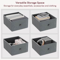 Vida Designs Chorley 10 Drawer Grey and Black Fabric Chest of Drawer - Wilko - thumbnail 7