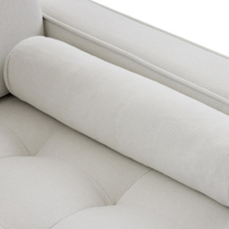 Living and Home Beige Linen Mid-Century Armchair with Armrest Pillows - Size: 81 x 83 x 73cm - Wilko - thumbnail 5