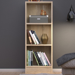 Florence Basic 2 Shelf Oak Narrow Low Bookcase - Brown - Furniture to Go - Wilko - thumbnail 1