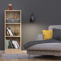 Florence Basic 2 Shelf Oak Narrow Low Bookcase - Brown - Furniture to Go - Wilko - thumbnail 7