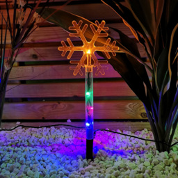 Samuel Alexander Snowflake Multicoloured LED Christmas Path Light 8 Pack - Size: 35 x 12 x 12cm - Wilko - thumbnail 5