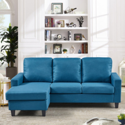 Modbury 3 Seater Teal Reversible Corner Sofa - Blue - Artemis Home - Wilko - thumbnail 3