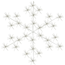 The Christmas Workshop 300 LED White Starburst Snowflake 60cm - Wilko - thumbnail 3