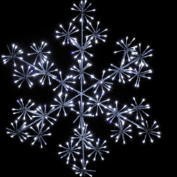The Christmas Workshop 300 LED White Starburst Snowflake 60cm - Wilko - thumbnail 4