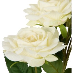 Artificial Rose Bunch Bouquet Ivory - Wilko - thumbnail 4