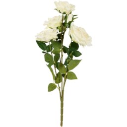 Artificial Rose Bunch Bouquet Ivory - Wilko
