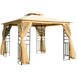 Outsunny 3 x 3m Cream Marquee Gazebo Tent with Sides - Size: 280 x 300 x 300cm - Wilko - thumbnail 3