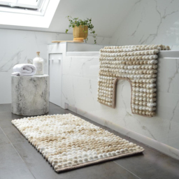 Allure Bath Fashions Natural Marble Effect Chunky Bobble Non Slip Toilet Mat 50 x 50cm - Size: 50 x 50 x 1cm - Brown - Wilko - thumbnail 3