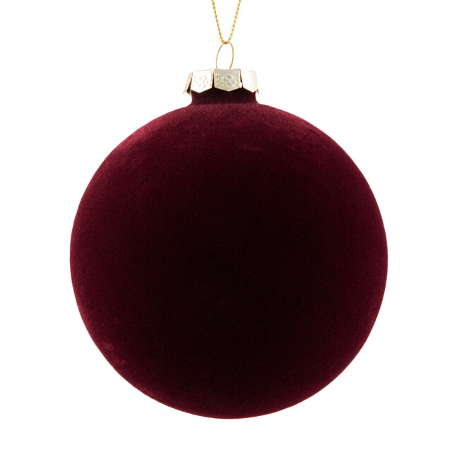 Flocked Amber Charm Bauble - Wilko - image 1