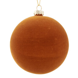 Flocked Amber Charm Bauble - Wilko - thumbnail 3