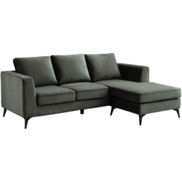 Brooklyn 3 Seater Moss Green L Shape Reversible Chaise Sofa - Wilko - thumbnail 3