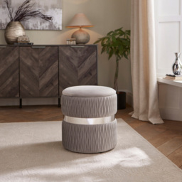 GFW Eden Grey Soft Velvet Storage Stool - Size: 41 x 38 x 38cm - Wilko - thumbnail 6