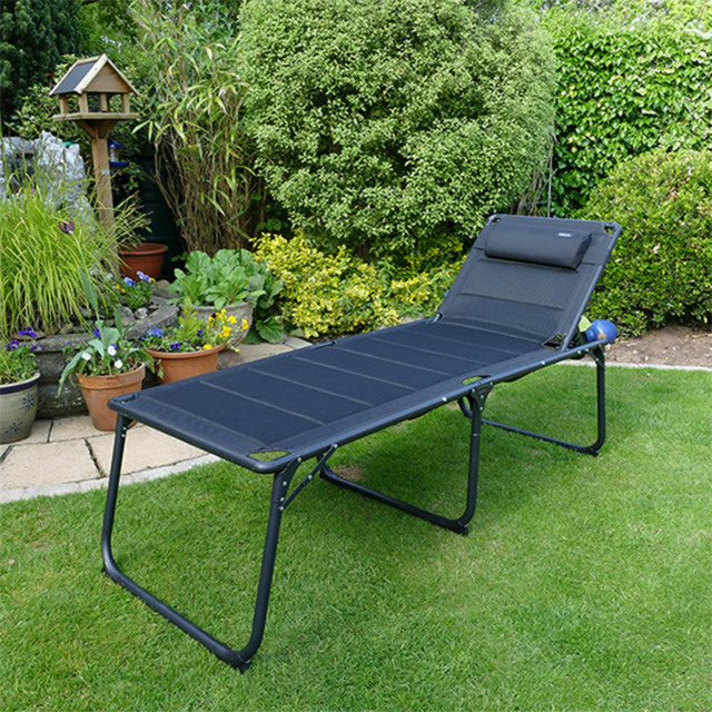 Lifestyle Navarra Granada Lounger - Black - Wilko - image 1