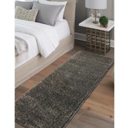 Homemaker Charcoal Snug Plain Shaggy Rug 60 x 110cm - Grey - Wilko - thumbnail 5