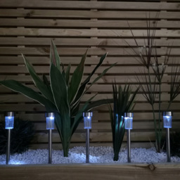 Samuel Alexander White Stainless Steel Solar LED Garden Path Light 10 Pack - Size: 36 x 36 x 5cm - Wilko - thumbnail 3