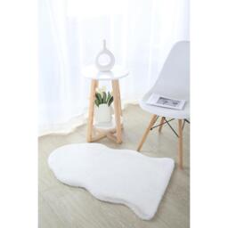 Whisper White Faux Rabbit Fur Rug 60 x 90cm - Wilko - thumbnail 3