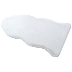 Whisper White Faux Rabbit Fur Rug 60 x 90cm - Wilko