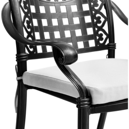 Living and Home 2 Seater Black Cast Aluminium Bistro Set - Wilko - thumbnail 5