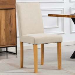 Artemis Home Almont Set of 2 Beige High Back Dining Chairs - Wilko