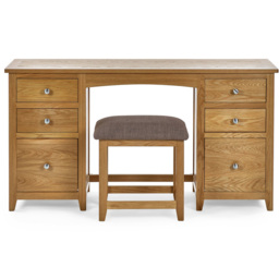 Julian Bowen Mallory Twin Dressing Table Set - Size: 44 x 142 x 75cm - Brown - Wilko - thumbnail 4