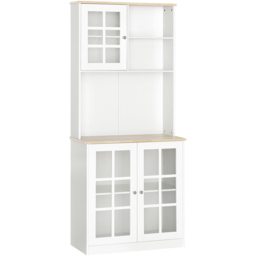 Portland 3 Grid Glass Door White Kitchen Sideboard - Wilko - thumbnail 3