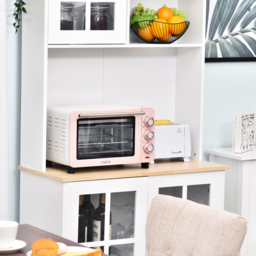 Portland 3 Grid Glass Door White Kitchen Sideboard - Wilko - thumbnail 5