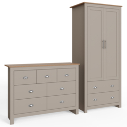 GFW Lancaster Grey 2 Piece Bedroom Furniture Set - Wilko - thumbnail 4