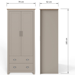GFW Lancaster Grey 2 Piece Bedroom Furniture Set - Wilko - thumbnail 5