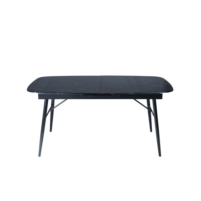 Sorrento Marble Extending Table - Black - Wilko - image 1