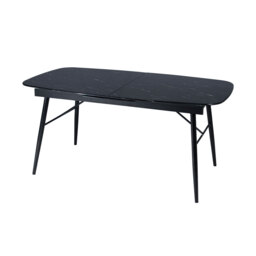 Sorrento Marble Extending Table - Black - Wilko - thumbnail 4