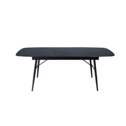 Sorrento Marble Extending Table - Black - Wilko - thumbnail 3